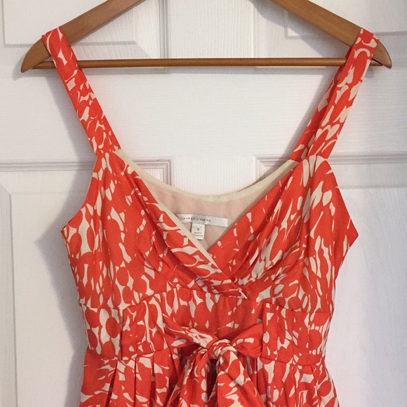 Lauren Conrad size 8, orange and beige dress - Picture 3 of 3